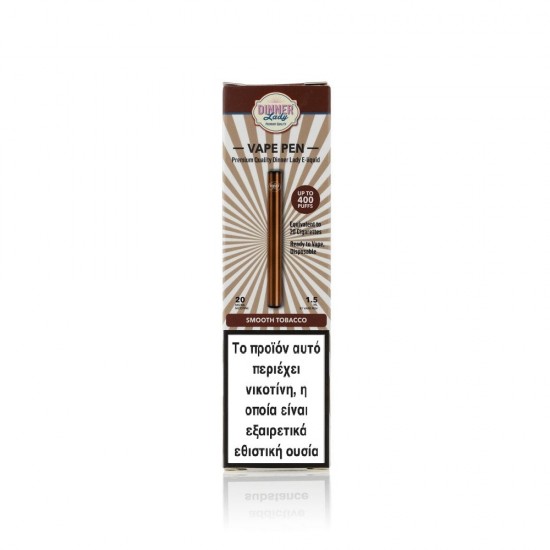 Dinner Lady Smooth Tobacco Disposable Vape Pen 20Mg 1.5ml