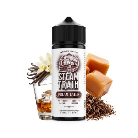 Steam Train Dream Eater 24ml/120ml άρωμα αναπλήρωσης με RY καπνό, bourbon, καραμέλα και βανίλια